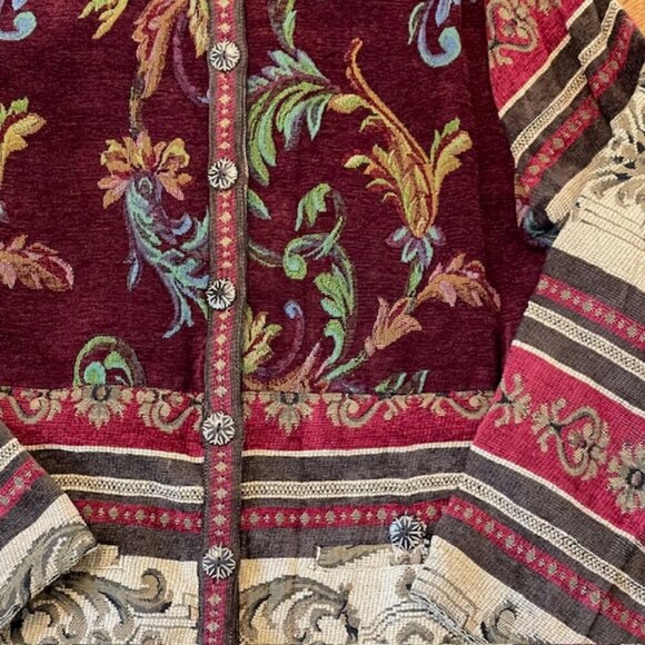 1990s Early Aughts Vintage  Boho Cottagecore Western Tapestry Jacket 8 - Picture 4 of 7